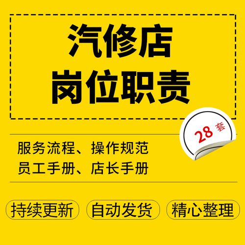 汽修廠美容店員工守則汽修廠服務(wù)流程崗位職責(zé)標(biāo)準(zhǔn)化洗車(chē)流程分解